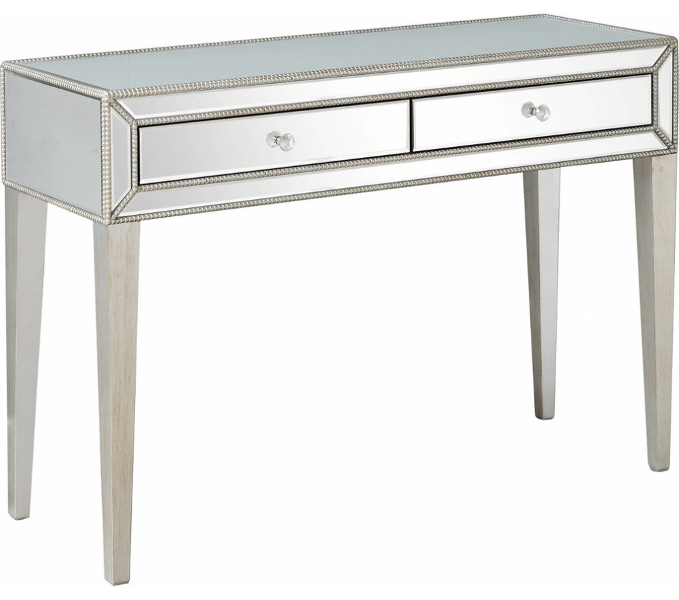 Silver Beaded Console Table