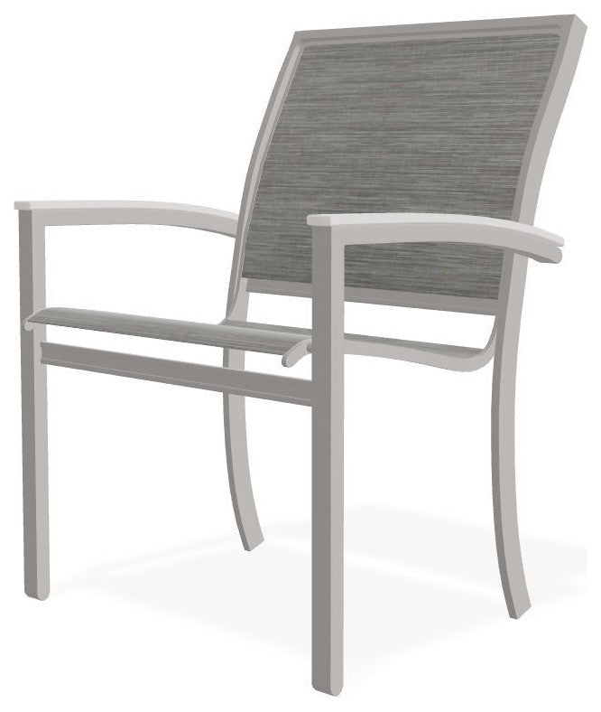 Bazza Sling Stackable Outdoor Dining Chair, Sicily/Warm Gray