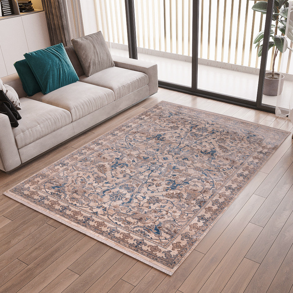 Arcadia Marlow Area Rug, Ivory, 7'1" x 10', Oriental
