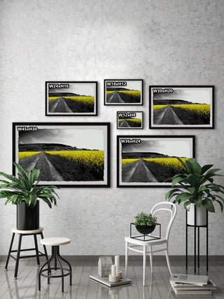 "Wild Yellow Fields" Framed Painting Print, 12x8
