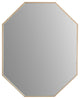 Octagon Metal Frame Mirror, Brushed Gold
