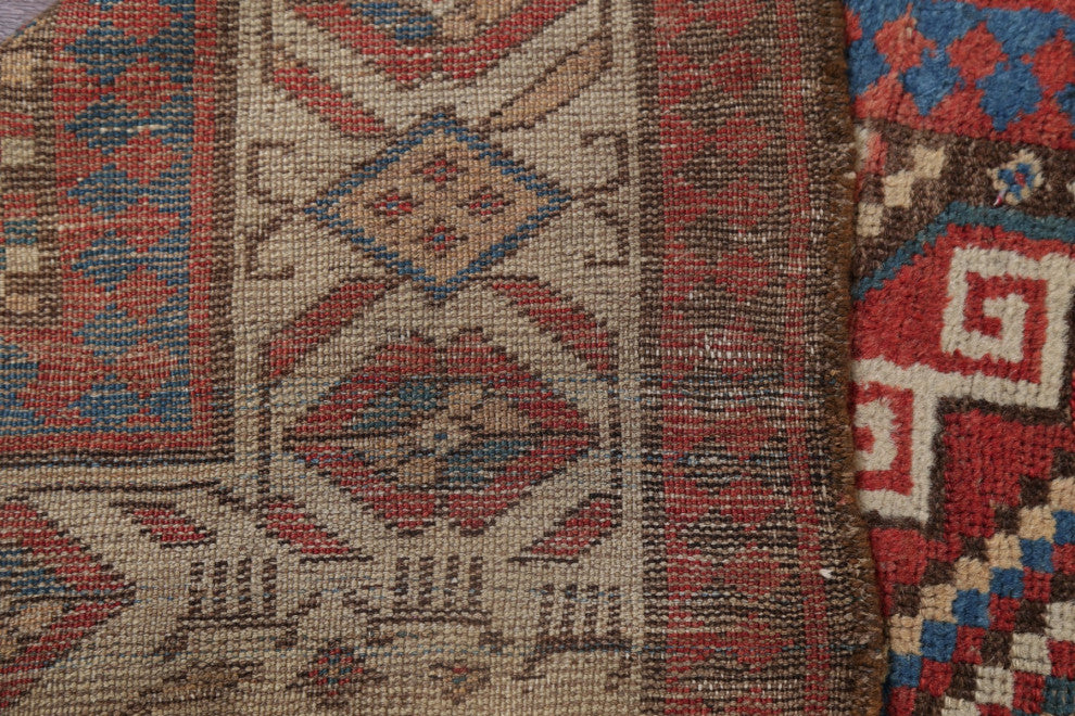 Consigned, Antique Russian Oriental Traditional Hand-Knotted Area Rug, 10'3"x3'2