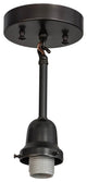 Meyda Lighting 165816 5"W Craftsman Brown on Brass 1 Light Pendant Hardware