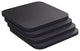 Perry Set of 4 Poly Resin Wood Seat with Rounded Edges Metal Chairs & Stools, Bl