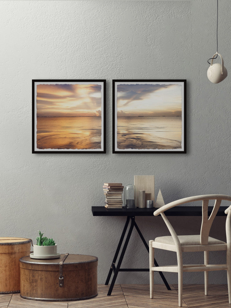 Follow the Sun Diptych, Set of 2, 32x32 Panels