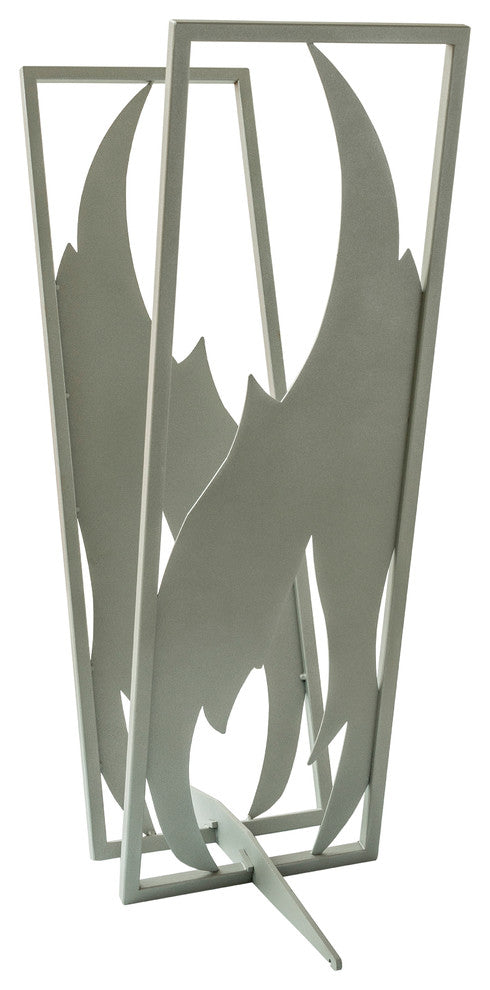 Firewood Rack Flame, Silver