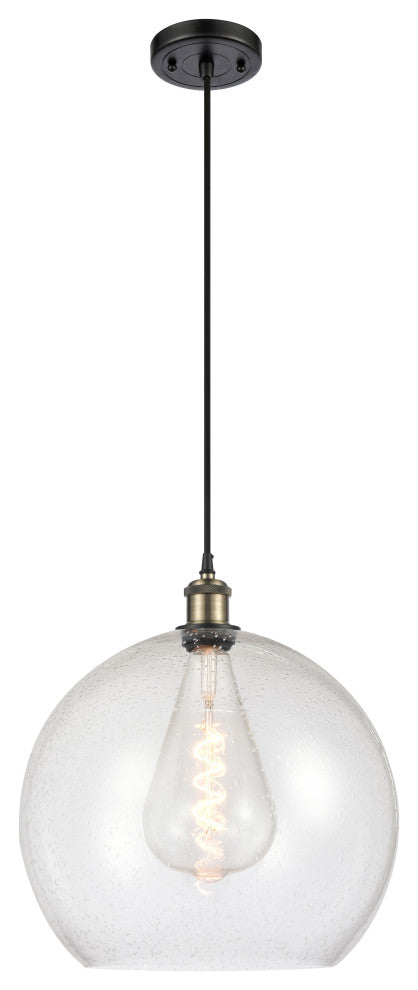 Innovations 516-1P-BAB-G124-14 1-Light Pendant, Black Antique Brass