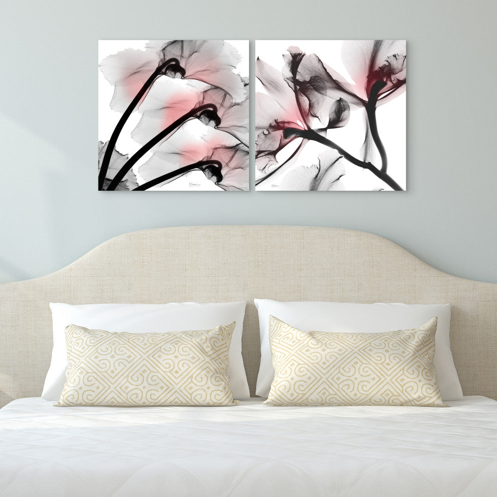 "Coral Luster 1 & 2" Frameless Free Floating Panel Graphic Wall Art, 24"x24"