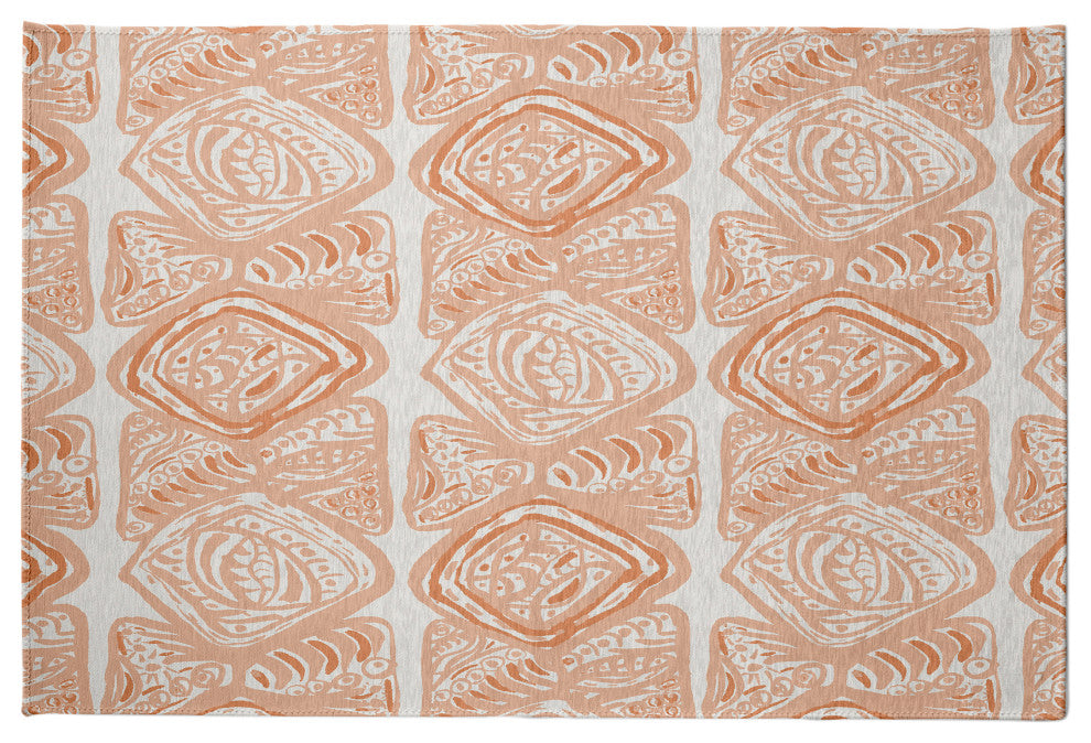 Cowry Cluster Rug, Orange, 3'x5'