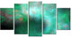 Perfect Clear Blue Starry Sky, Contemporary Canvas Art Print, 60"x32", 5 Panels