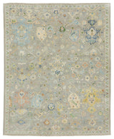 Preston Hand-Knotted Wool Traditional Grey/ Multi Area Rug 2' x 3'