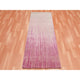 Pink Wool Hand Knotted Vertical Ombre Design Runner Oriental Rug, 2'6"x6'4"