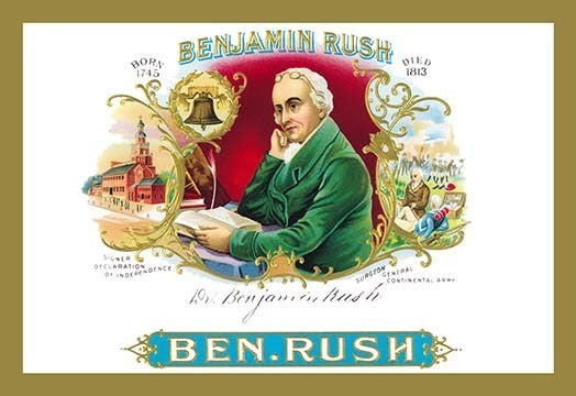 Benjamin Rush Cigars- Gallery Wrapped Canvas Art 28" x 42"
