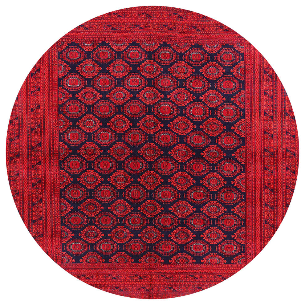 Ahgly Company Indoor Round Mid-Century Modern Area Rugs, 4' Round
