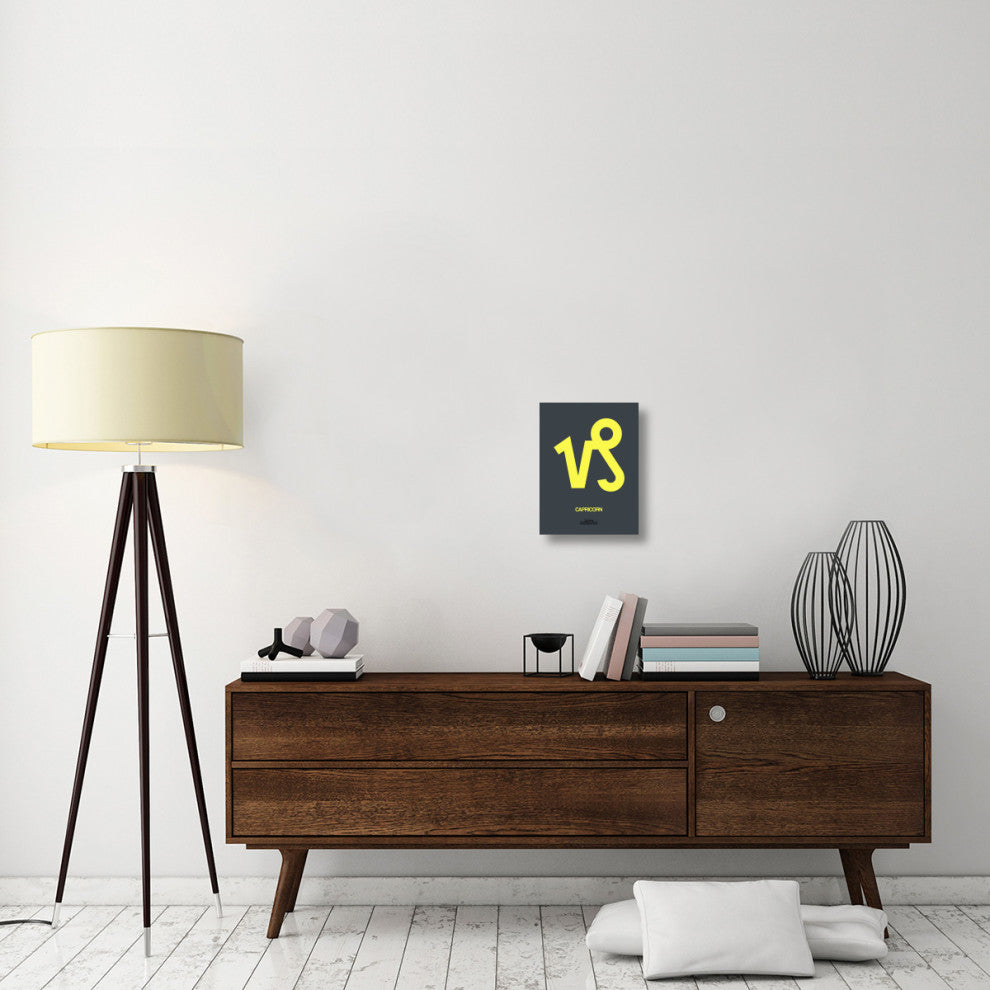 "Capricorn Zodiac Sign Yellow" Fine Art Print