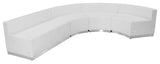Melrose White Leather Reception Configuration, 4 Pieces