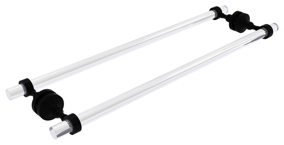 Pacific Grove 24" Back to Back Shower Door Towel Bar, Matte Black