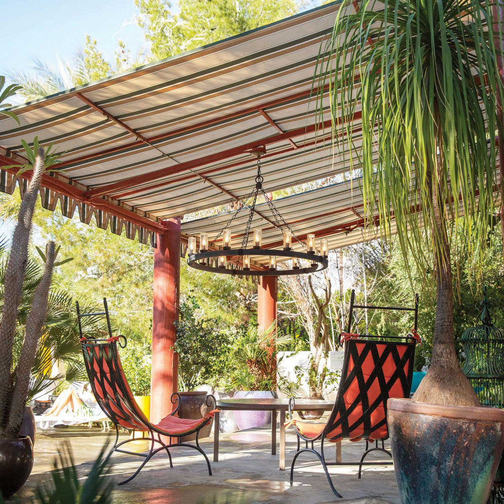 Hinkley Lighting 29207 Sawyer 12 Light 38"W Open Air Outdoor Ring - Sequoia