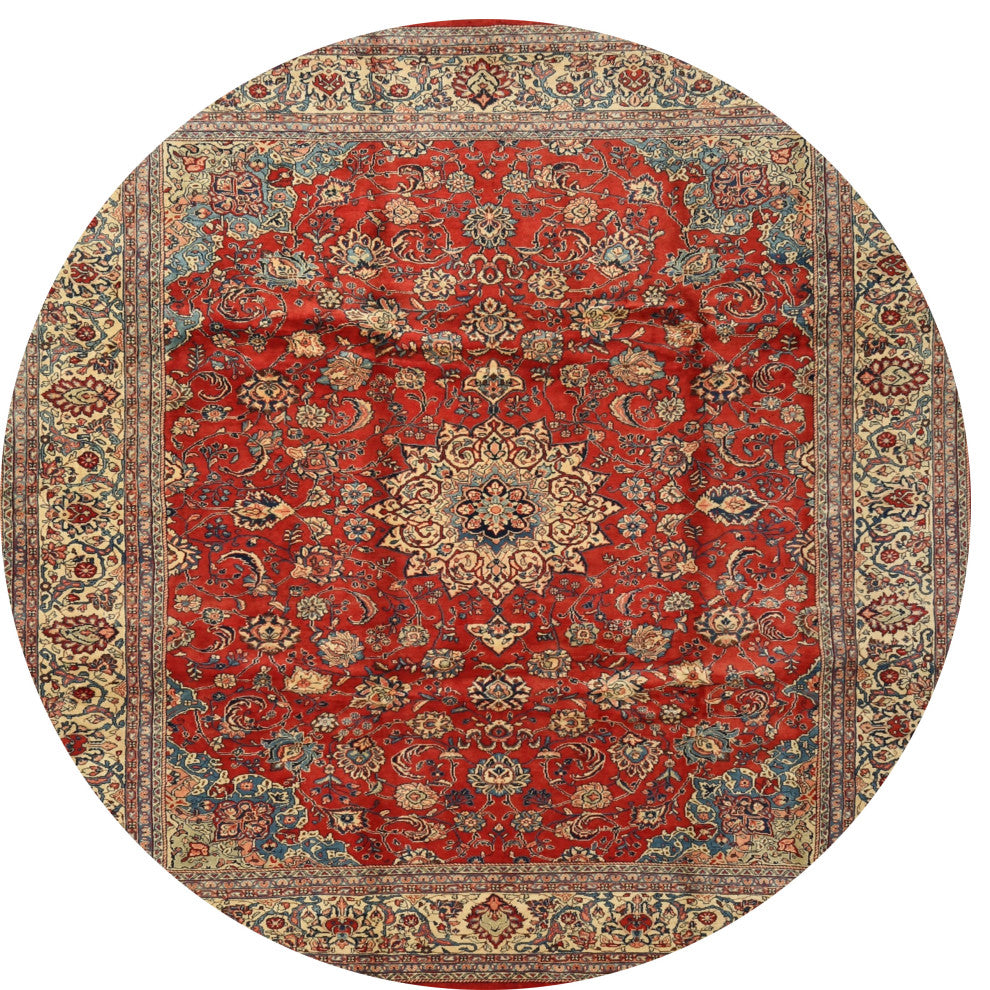 Ahgly Company Indoor Round Traditional Area Rugs, 3' Round