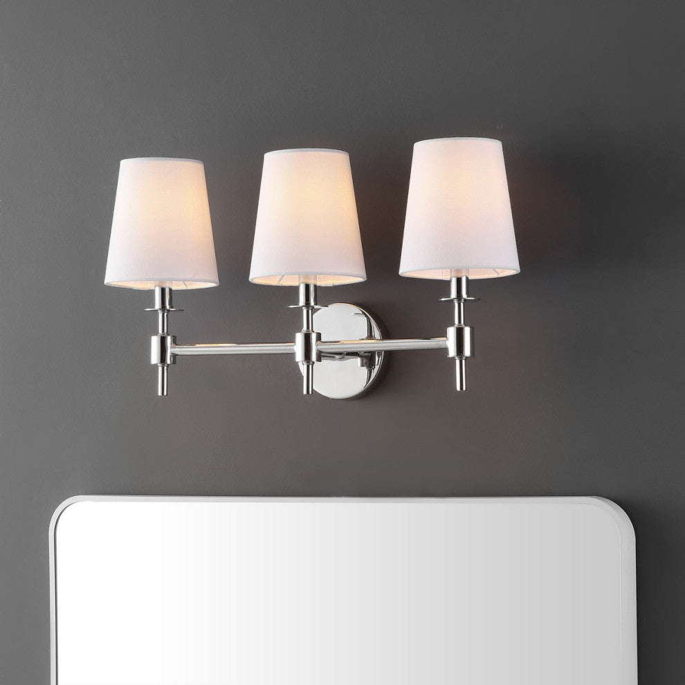 Safavieh Davielle 3 Lt 21" Wall Sconce, Chrome