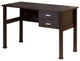 Sophisticated Dark Brown Finish 2 Drawers Desk.