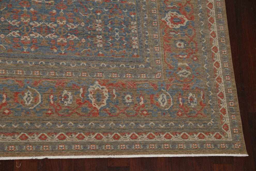 Silver Washed Geometric Ziegler Turkish Oriental 10x13 Area Rug Wool Carpet