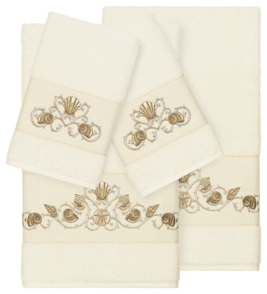 Bella 4 Piece Embellished Towel Set