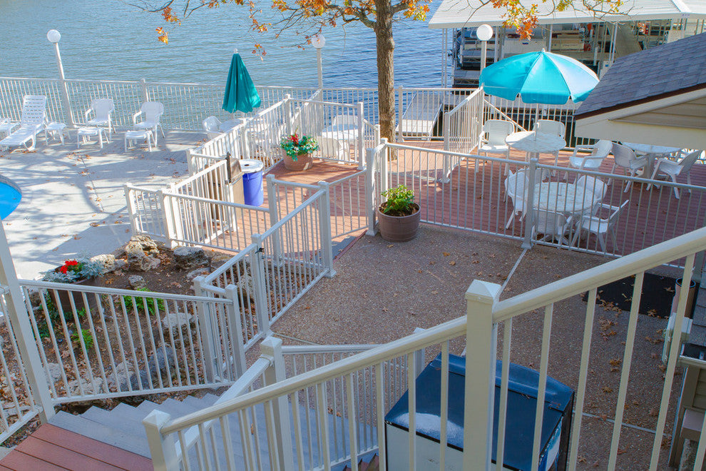 Contractor Deck Railing Fixed Level Post Connection Kits, White