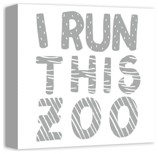 I Run This Zoo 12x12 Canvas Wall Art