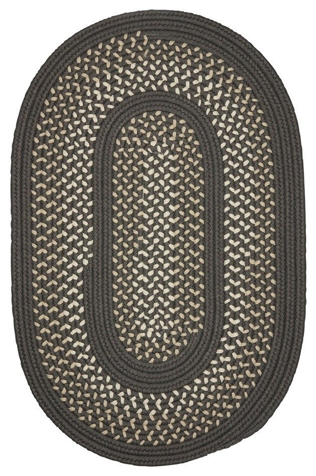 Colonial Mills Deerfield DF31 Gray Traditional Area Rug, Oval 2'x3'