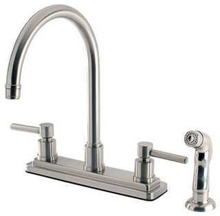Kingston Brass 8" Centerset Kitchen Faucet, Brushed Nickel