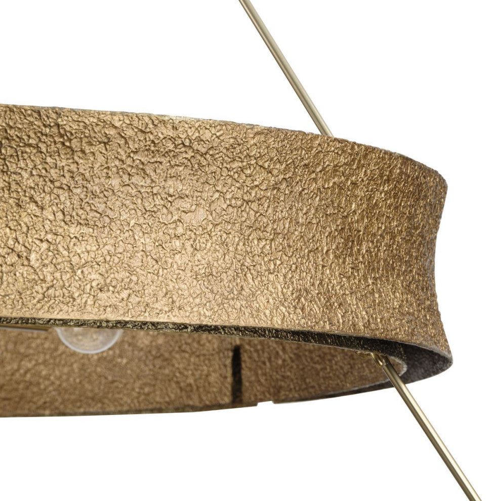 Lusail Collection Soft Gold Luxe Industrial Chandelier, 13-Light