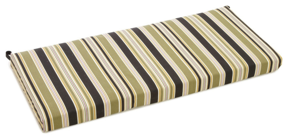 45"x19" Outdoor Spun Polyester Loveseat Cushion, Eastbay Onyx
