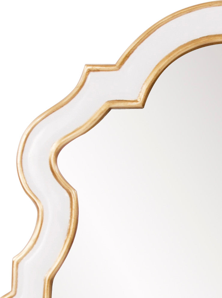 Howard Elliott Cleopatra White Keyhole Mirror