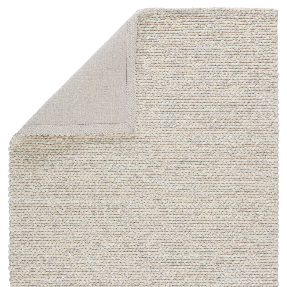 Jaipur Living Braiden Handmade Solid Area Rug, Cream/Light Gray, 10'x14'