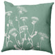 Breezy Wildflower Pillow, Green, 20"x20"