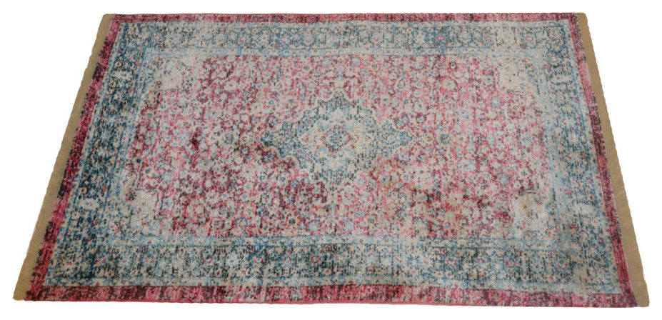 Machine Made Polyester Durable Indoor Outdoor Washable Oriental Pattern Footmat