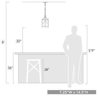 Golden Lighting 1157-M1L Payton 7"W Mini Pendant - Brushed Champagne Bronze