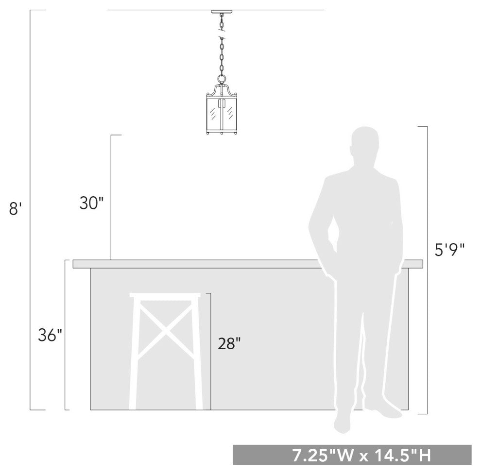 Golden Lighting 1157-M1L Payton 7"W Mini Pendant - Brushed Champagne Bronze