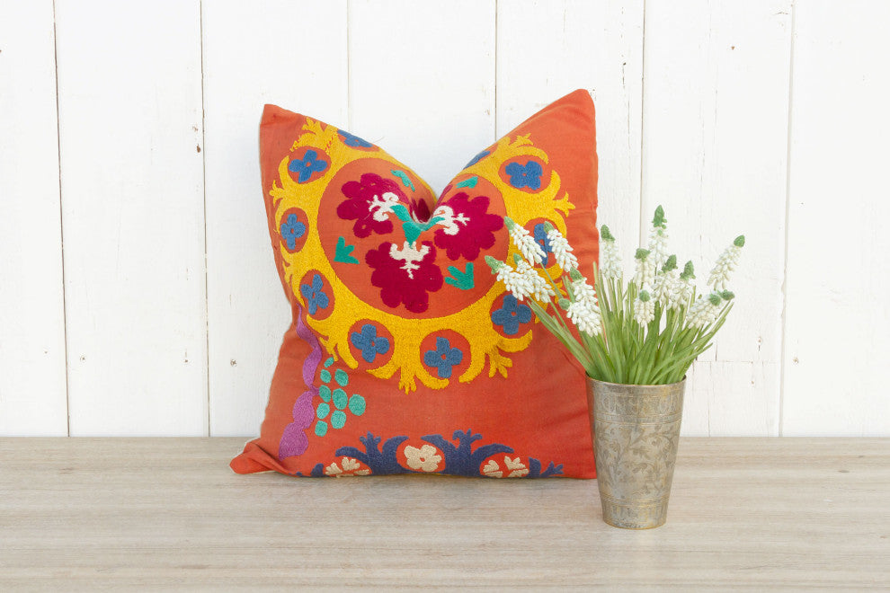 Gulnoor Vintage Suzani Square Pillow