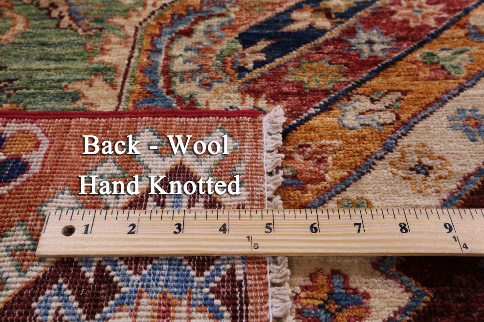 Super Kazak Hand Knotted Rug 5' 11" X 8' 0" Q11076