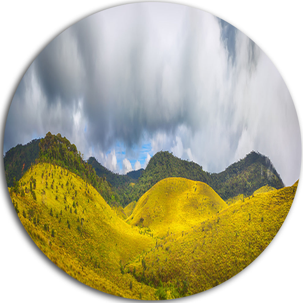 The Horton Plains, Landscape Painting Round Wall Art, 11"