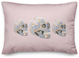 Floral Sugar Skulls 14x20 Throw Pillow