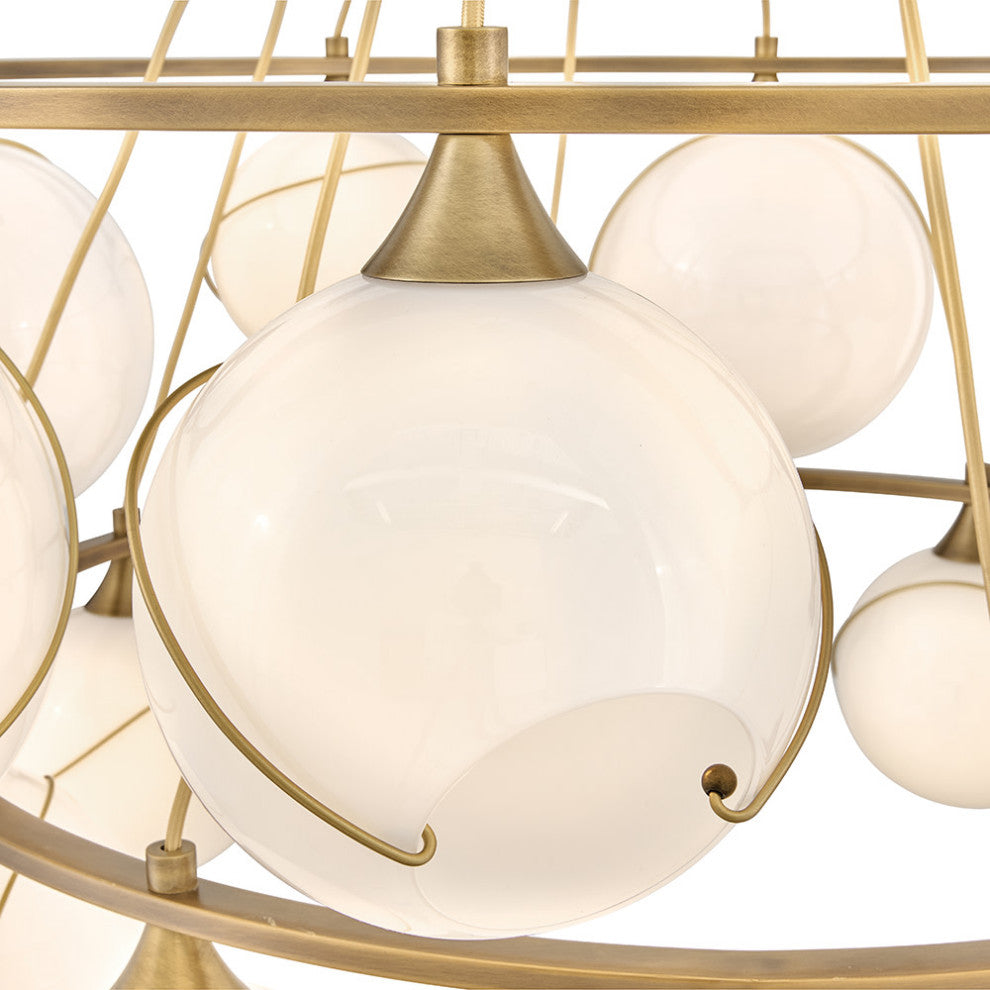 Hinkley Skye Extra Large Two Tier Chandelier, Heritage Brass