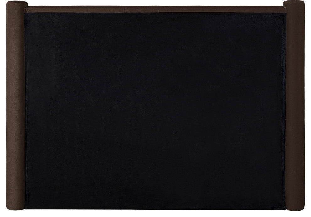 Elias Upholstered Bed, Brown, Full, Velvet