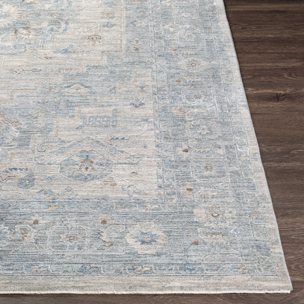 Avant Garde AVT-2302 Traditional Light Blue 6'7"x9'6" Area Rug