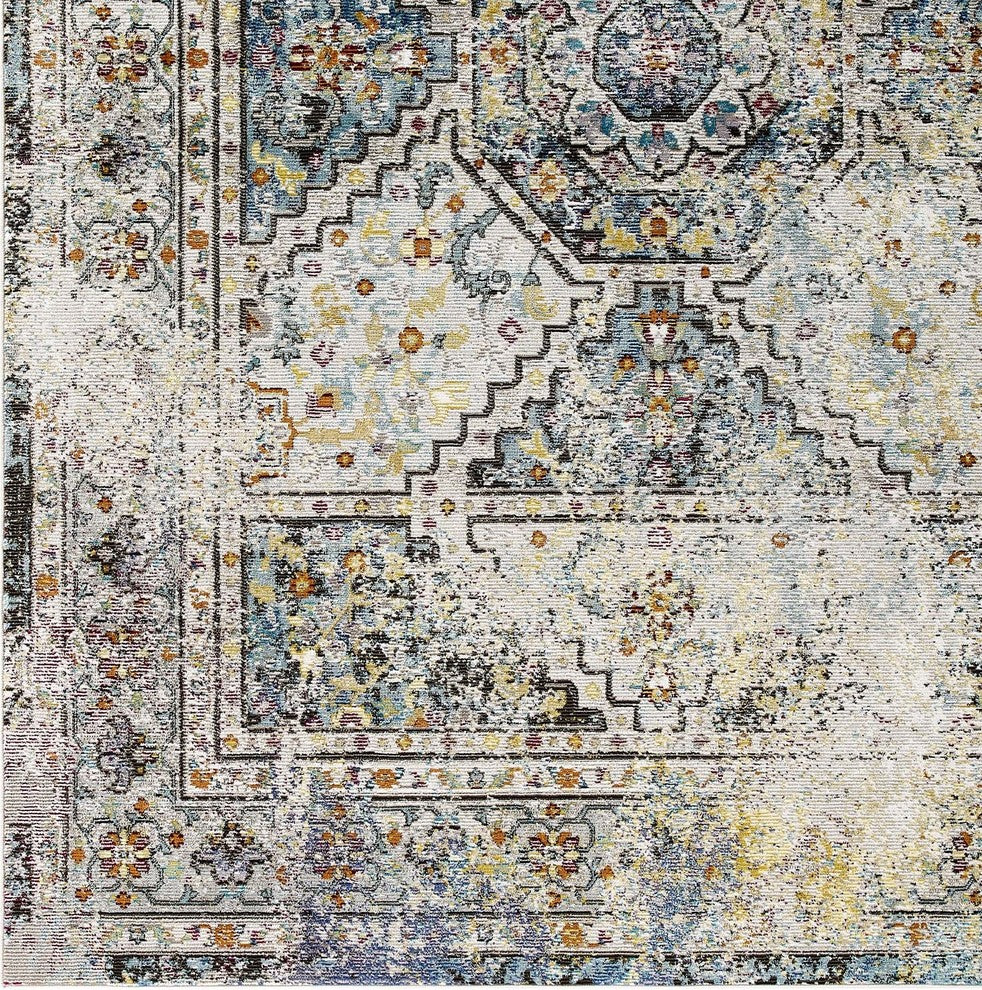 Success Jacinda Distressed Vintage Floral Persian Medallion 5x8 Area Rug