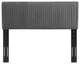 Eloise Channel Tufted Performance Velvet Twin Headboard-Charcoal