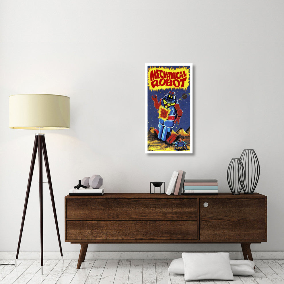 "Mechanical Robot" Digital Paper Print by Retrobot, 20"x38"