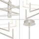 Pivot LED Collection 40, 8-Light Burnished Nickel Frosted Glass LED Chandelier